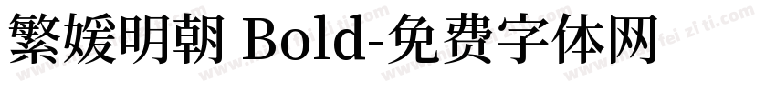 繁媛明朝 Bold字体转换